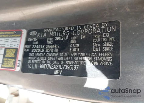 2016 Kia Soul from USA, damaged, VIN KNDJN2A21G7396197